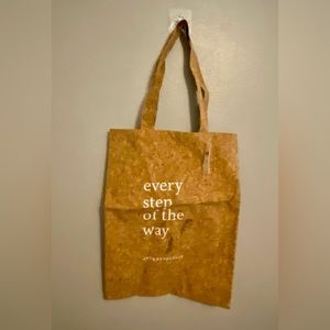 Anthropologie Cork Tote Shopping Bag Every Step Of The Way NWT